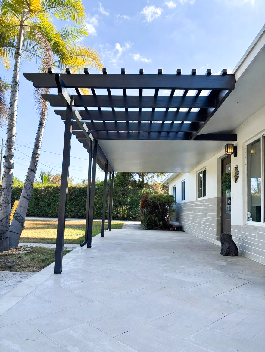 Naturewood aluminum pergola project view 3