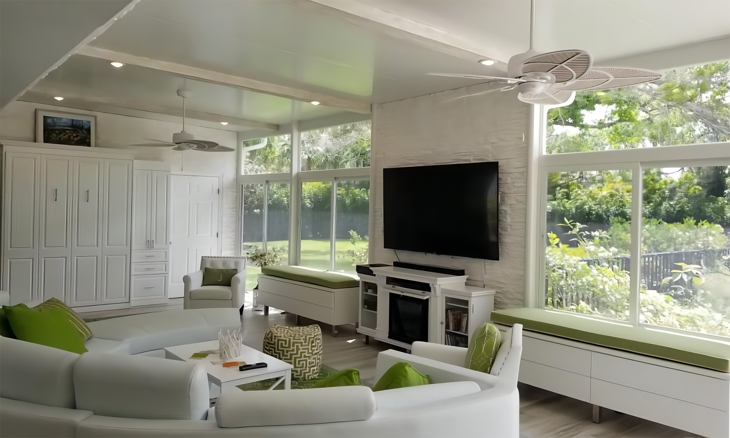 Finished Elite sunroom overlooking the landscape