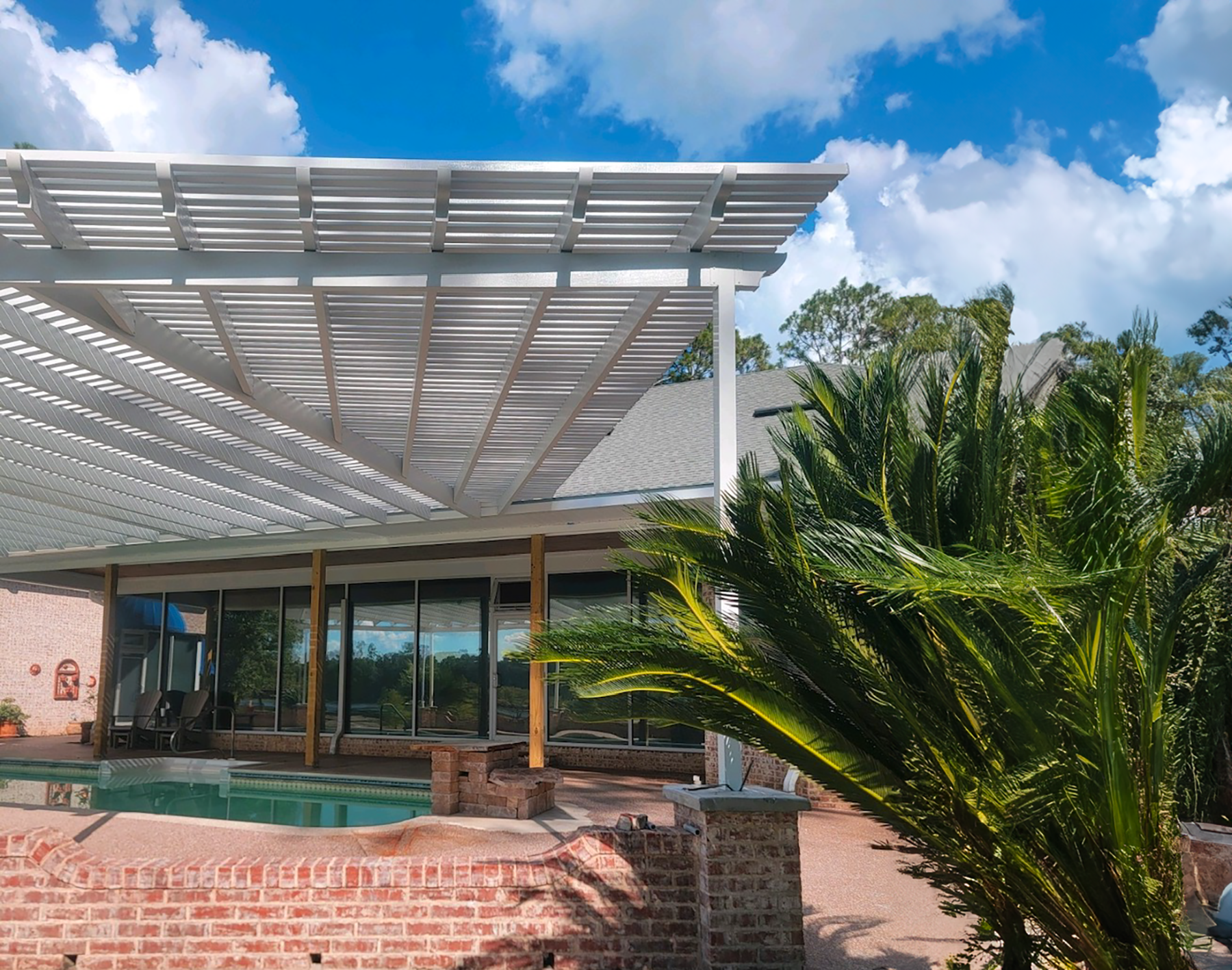 Naturewood aluminum pergola project view 8